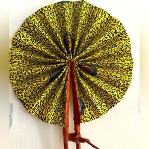 African Ankara hand fan